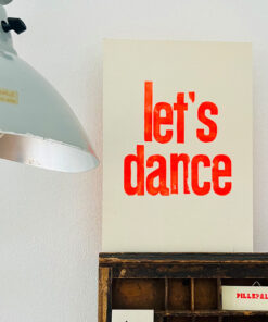 Letterpress  Buchdeckel XL *LET'S DANCE* Bowie