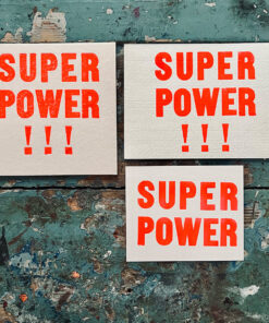 Letterpress Typografie *SUPER POWER !!!*