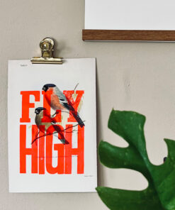 Letterpress *FLY HIGH* (VÖGEL)