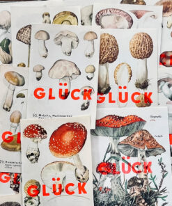 Letterpress *GLÜCK* Pilze - Mushroom - Champignon