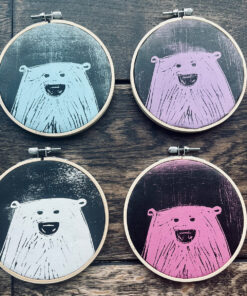 Stickrahmenbild 'Bär - Polarbär - Eisbär' (farbig)