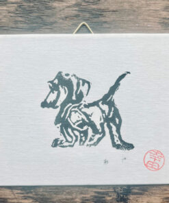 Linoldruck *Hund - Dackel*