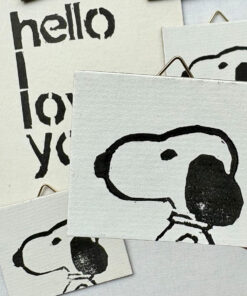Linoldruck snoopy - peanuts